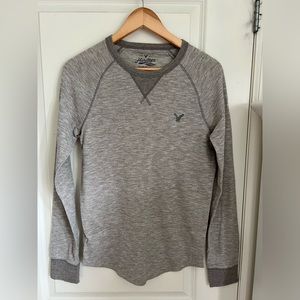 American Eagle gray/tan long sleeve (s)